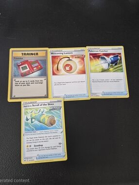 Pokemon Trainer Card Lot Klara Pokedex Pokemon Catcher Rapid Strike Scroll NM